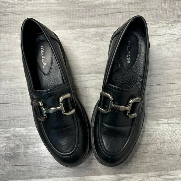 Chucky Lug Sole Vegan Leather Loafers Horsebit Loafers Size 7 1/2 Dark Academia - Picture 3 of 7